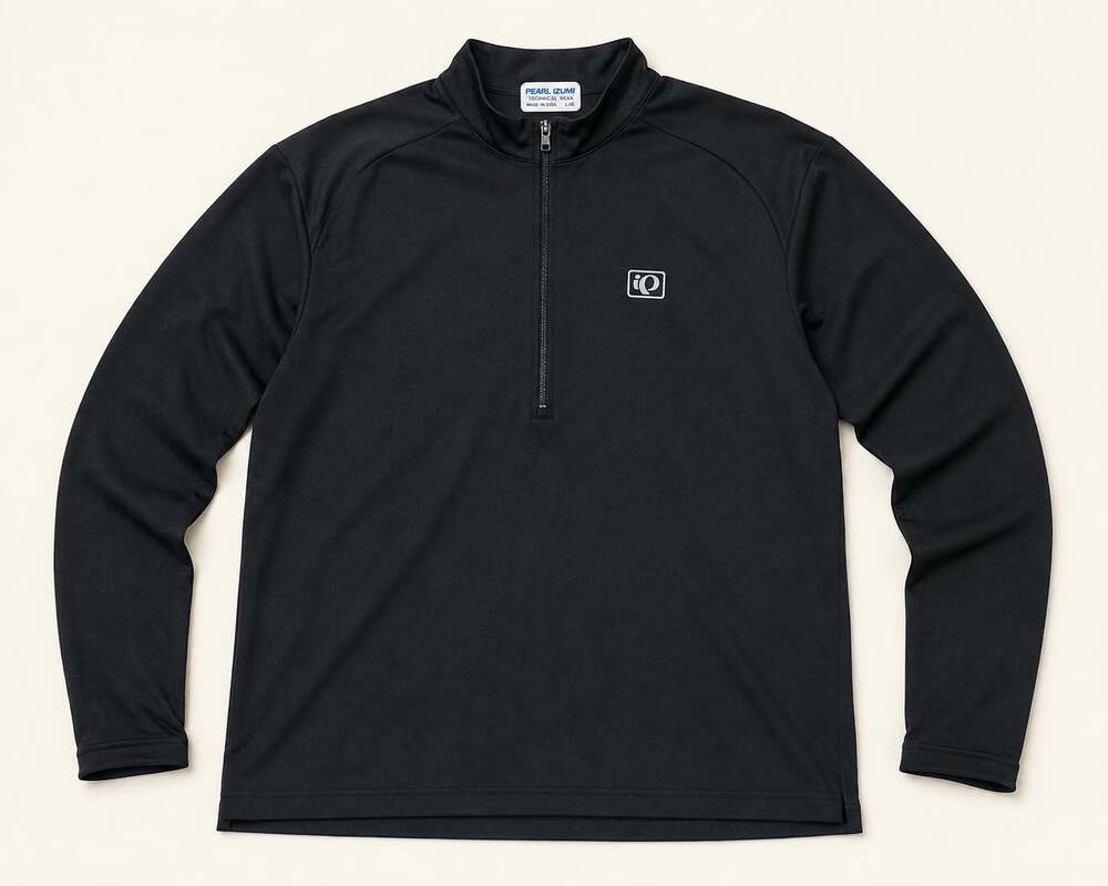 Pearl Izumi USA Black 1/4 Zip Cycling Running Pullover Large Gorpcore